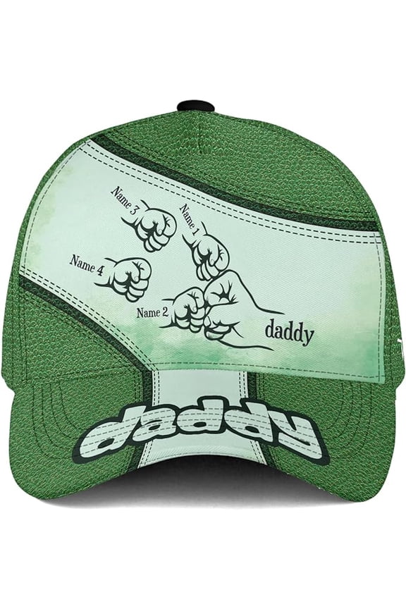 Personalize Kid Name Best Father Kids Classic Baseball Cap One Size Multicolor