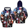 thumbnail image 1 of Lotusprinthandmade Personalized America Flag Skull Skeleton Hoodie 3D (Lightweight) S-5XL Multicolor (L), custom name skull us flag hoodie, patriotic skull hoodie, 1 of 5