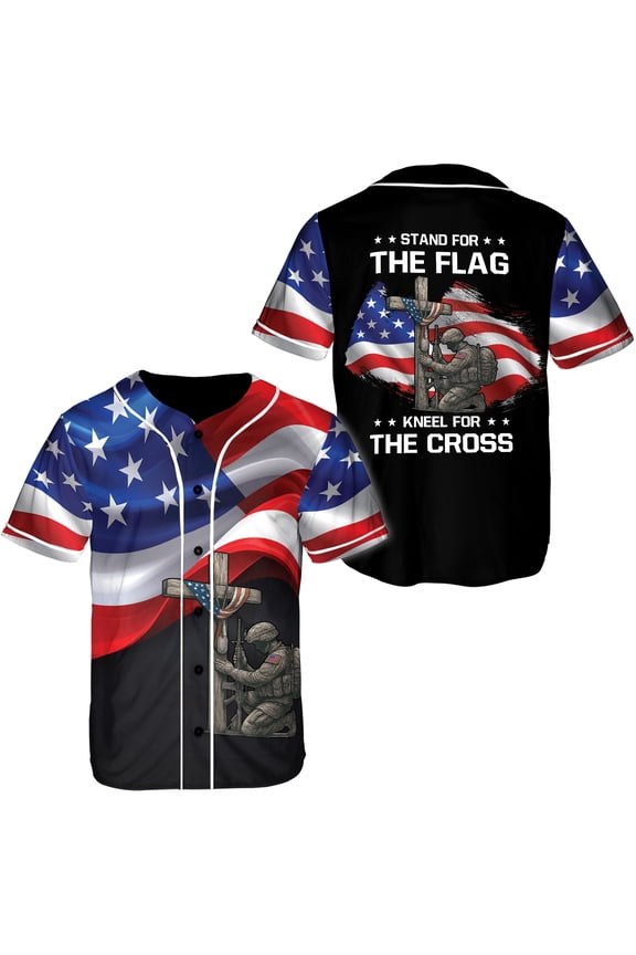 Personalized America Flag US Veteran Baseball Jersey XS-5XL Multicolor (XL), custom name veteran patriotic jersey, america flag baseball shirt