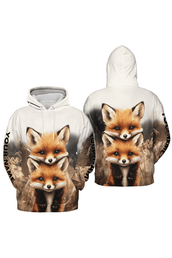 Personalized Baby Fox Wildlife Fox Hoodie 3D (Lightweight) S-5XL Multicolor (5XL)