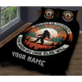 thumbnail image 1 of Lotusprinthandmade Personalized Bigfoot in Forest Quilt Bedding Set (Fold Hem) 5 Sizes (Made in Vietnam) (80x90), bigfoot quilt bedspread, 1 of 5