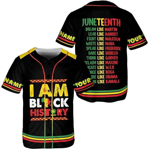Lotusprinthandmade Personalized Black Pride Baseball Jersey XS-5XL Multicolor