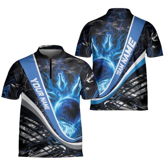 Lotusprinthandmade Personalized Bowling Lovers Bowling Jersey XS-5XL Multicolor (L), personalized bowling shirt