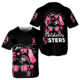 thumbnail image 1 of Lotusprinthandmade Personalized Breast Cancer Awareness Baseball Jersey XS-5XL Multicolor, breast cancer baseball jersey, baseball jersey customize women breast cancer awareness, 1 of 5