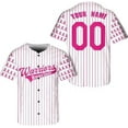 thumbnail image 1 of Lotusprinthandmade Personalized Breast Cancer Warrior Unisex Baseball Jersey XS-5XL Multicolor, 1 of 4