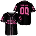 thumbnail image 1 of Lotusprinthandmade Personalized Breast Cancer Warrior Unisex Baseball Jersey XS-5XL Multicolor, 1 of 5