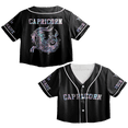 thumbnail image 1 of Lotusprinthandmade Personalized Capricorn Zodiac Crop Top Baseball Jersey XS-XL Multicolor, capricorn shirt, capricorn birthday shirt, capricorn t shirt, 1 of 5