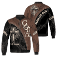 thumbnail image 1 of Lotusprinthandmade Personalized Christian God Says I Am Bomber Jacket S-5XL Multicolor (M), faith-based bomber jacket with custo, custom name christian bomber, 1 of 5