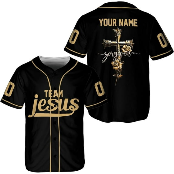 Lotusprinthandmade Personalized Christian Jesus Baseball Jersey, jesus christ baseball jersey
