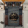 thumbnail image 1 of Lotusprinthandmade Personalized Christian Jesus Cross Forgiven America Quilt Bedding Set (White Binding) 5 Sizes (Made in Vietnam) (55x60), America-Inspired Faith Quilt Comforter, 1 of 5
