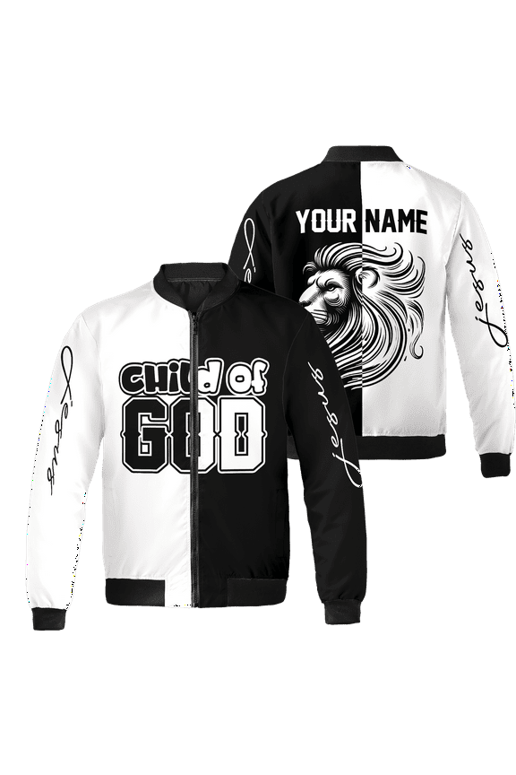 Personalized Christian Jesus Lion All-over Print Bomber Jacket S-5XL Multicolor (L)