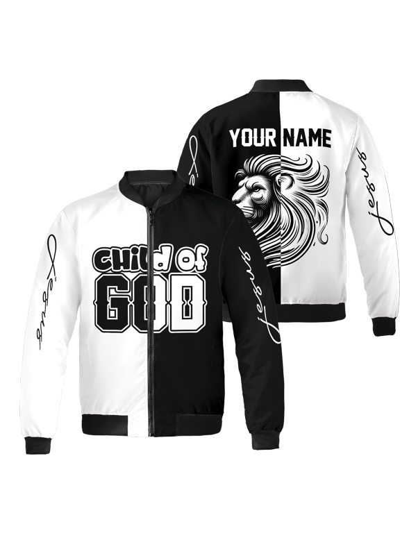 Personalized Christian Jesus Lion All-over Print Bomber Jacket S-5XL Multicolor (S)