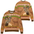 thumbnail image 1 of Lotusprinthandmade Personalized Deer Hunting Multicolor Print Crew-neck Sweatshirt 3D (Made in Vietnam) S-5XL (2XL), 3D Deer Hunting Sweater, 1 of 5