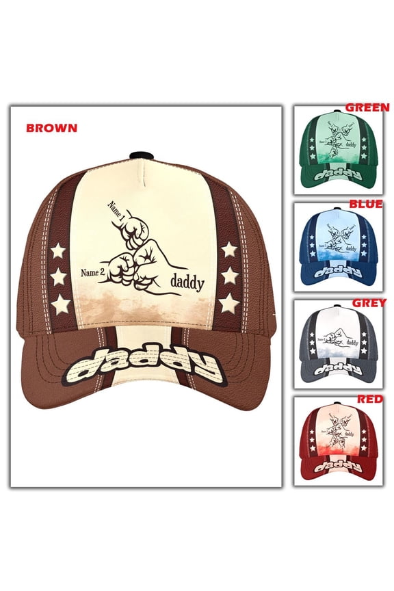 Personalized Father Kids Classic Baseball Cap One Size Multicolor