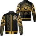 thumbnail image 1 of Lotusprinthandmade Personalized Freemason White Compass Symbol All-over Print Bomber Jacket Multicolor, 1 of 5