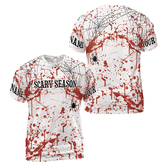 Lotusprinthandmade Personalized Halloween Costume Horror Unisex T-shirt 3D S-5XL Multicolor (3XL)