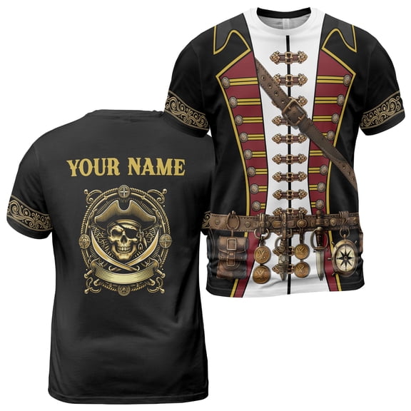 Lotusprinthandmade Personalized Halloween Costume Unisex T-shirt 3D S-5XL Multicolor (L), custom name halloween shirt, funny halloween costume tee