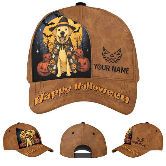 Lotusprinthandmade Personalized Halloween Labrador Retriever Dog Classic Baseball Cap One Size Multicolor, labrador retriever halloween hat