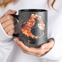Lotusprinthandmade Personalized Haloween Witch Black Ceramic Mug (11oz) (Made In US), Funny Witch Coffee Mug