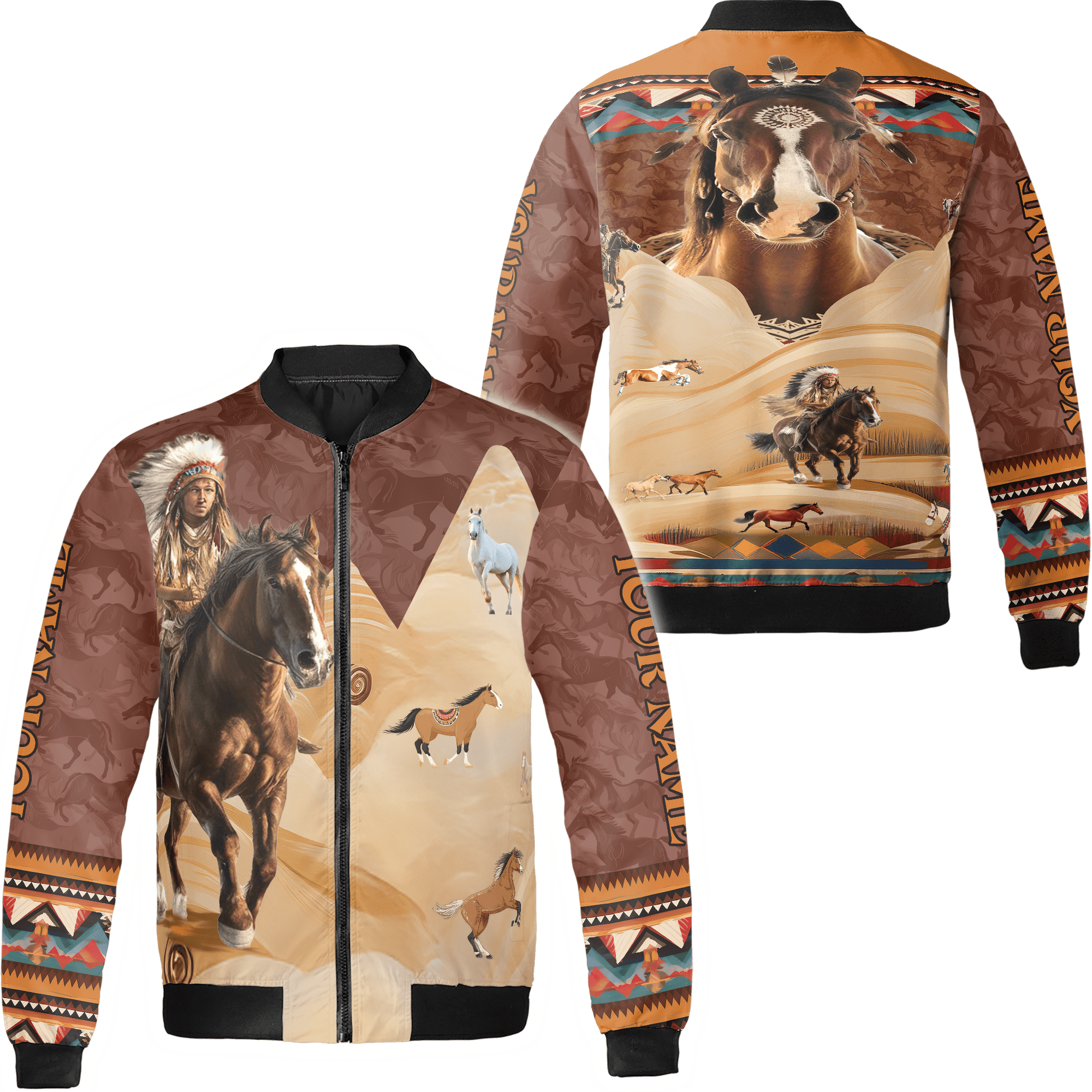 Lotusprinthandmade Personalized Horse Lovers Native America All