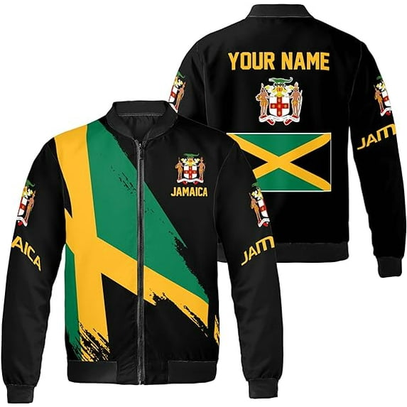 Lotusprinthandmade Personalized Jamaica All-over Print Bomber Jacket S-5XL Multicolor