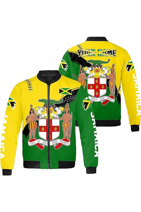 Personalized Jamaica All-over Print Bomber Jacket S-5XL Multicolor