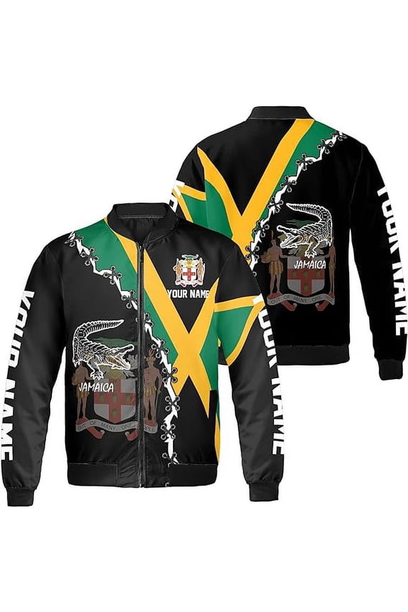 Personalized Jamaica All-over Print Bomber Jacket S-5XL Multicolor