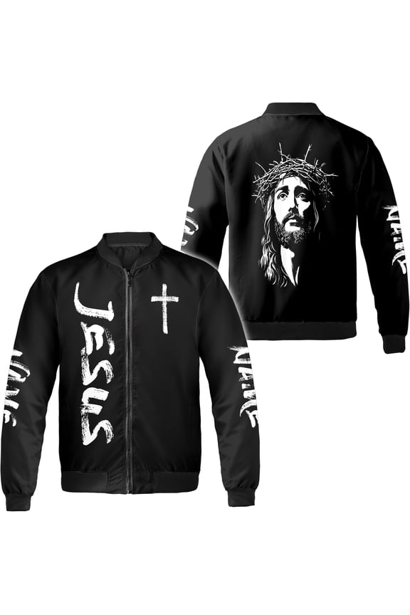 Personalized Jesus Christian All-over Print Bomber Jacket S-5XL Multicolor (S), christian faith based bomber jacket