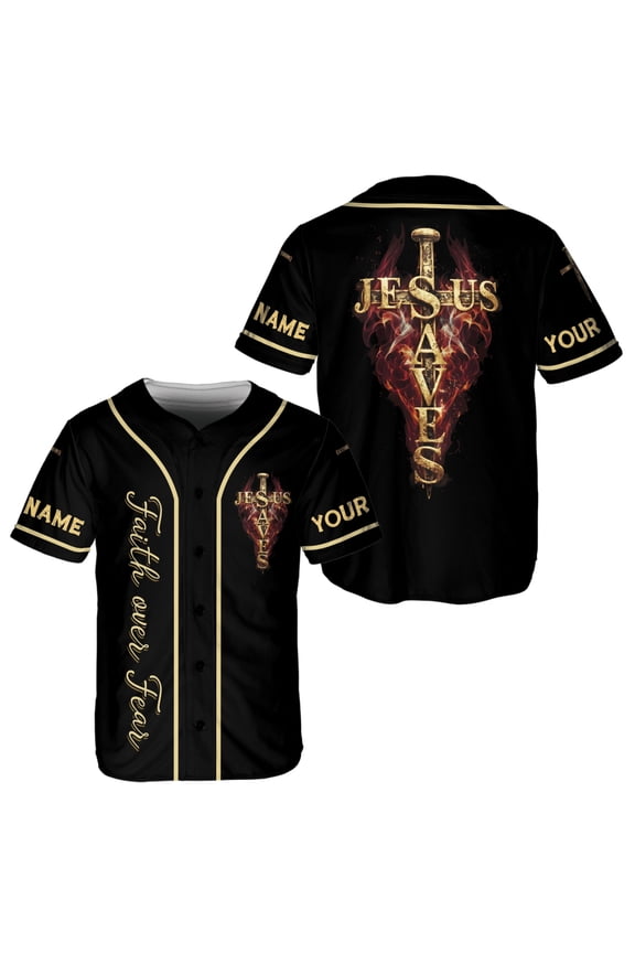 Personalized Jesus Christian Baseball Jersey XS-5XL Multicolor (S), jesus baseball shirt, custom faith jersey, christian sports tee