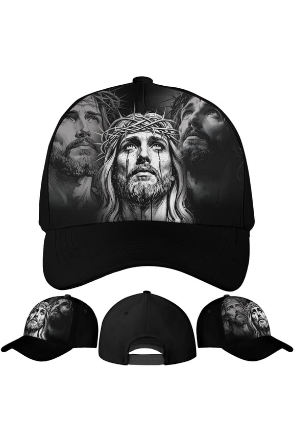 Personalized Jesus Christian Religious Classic Baseball Cap One Size Multicolor – Faith and Cross Graphic Christian Hat