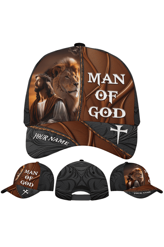 Personalized Jesus and Lion Classic Baseball Cap One Size Multicolor, Jesus Christian Baseball Cap