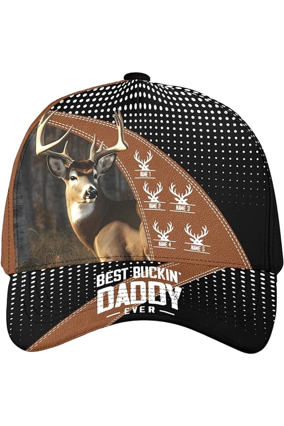 Personalized Kid Name Deer Hunting Father Kids Classic Baseball Cap One Size Multicolor