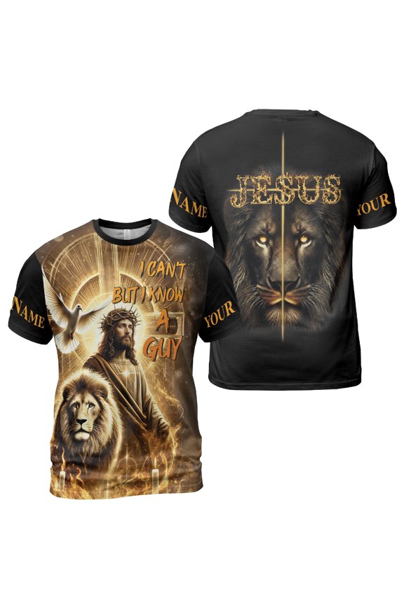 Personalized Lion Jesus Unisex 3D T-Shirt, Size S