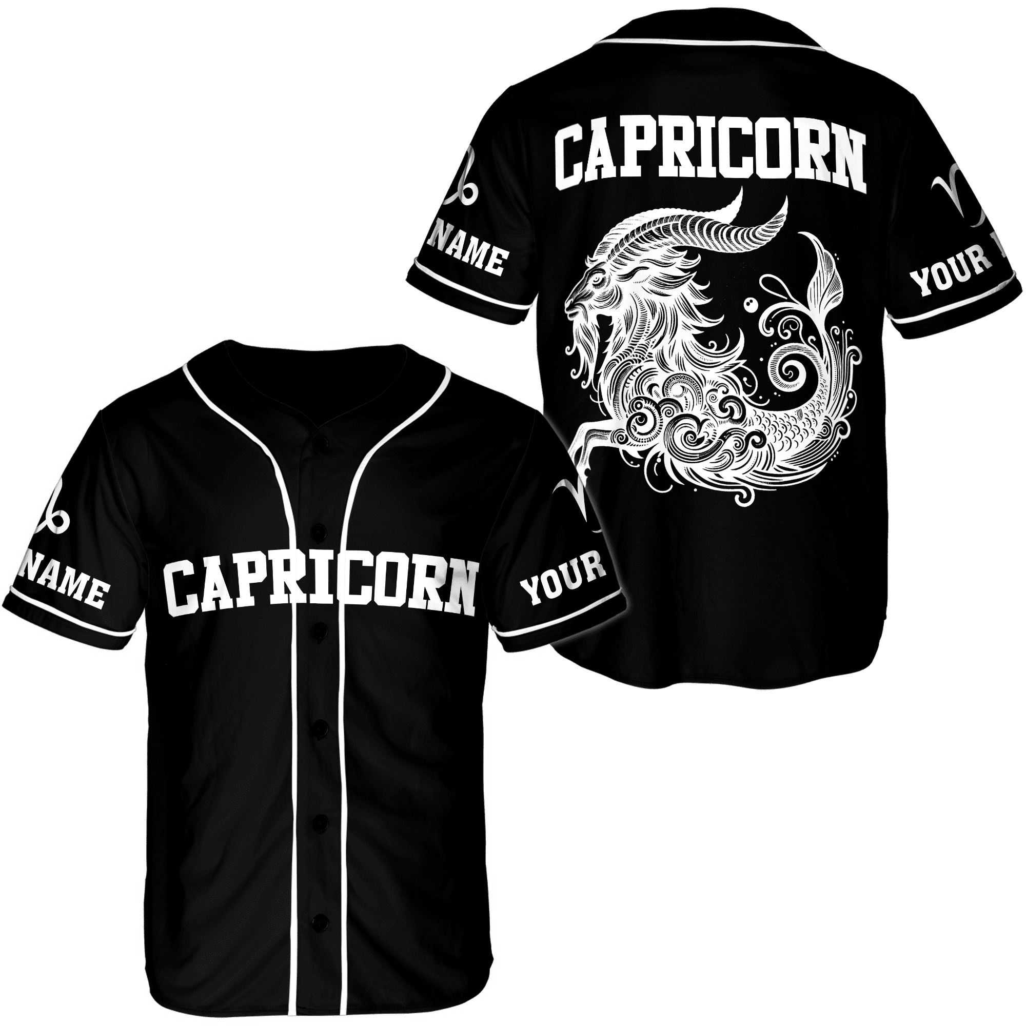 Lotusprinthandmade Personalized Name Capricorn Zodiac