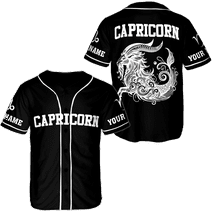 Lotusprinthandmade Personalized Name Capricorn Zodiac Baseball Jersey XS-5XL Multicolor, capricorn shirt, capricorn birthday shirt, capricorn t shirt, capricorn t shirts for men
