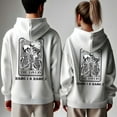 thumbnail image 1 of Lotusprinthandmade Personalized Name Couple Skeleton Couple White Hoodie 2D S-5XL 50/50 Cotton/Polyester Mix (4XL), valentine's day hoodie for couples, skeleton hoodie personalized, 1 of 3