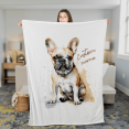 thumbnail image 1 of Lotusprinthandmade Personalized Name Gift for Dogs and Dog Lovers Watercolor style Fleece Blanket 2 Sizes (Made in US), 1 of 5