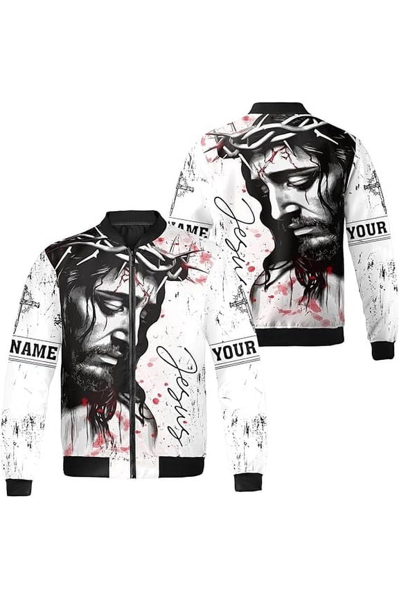 Personalized Name God Christian Jesus All-over Print Bomber Jacket S-5XL Multicolor