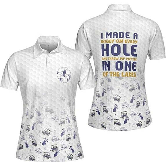 Lotusprinthandmade Personalized Name Golf Friends Women Polo (Lightweight) S-5XL Multicolor (M)