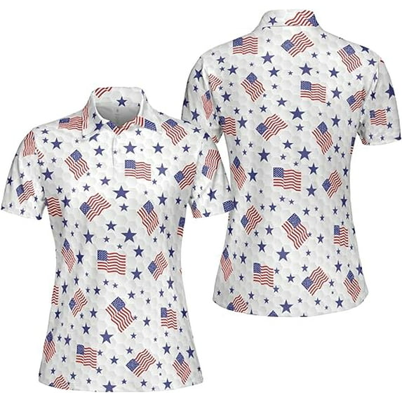 Lotusprinthandmade Personalized Name Golf Friends Women Polo (Lightweight) S-5XL Multicolor (M)