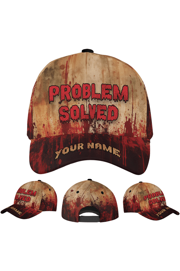 Personalized Name Halloween Costume Blood Classic Baseball Cap One Size Multicolor