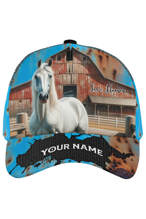 Personalized Name Horses Beauty Classic Baseball Cap One Size Multicolor