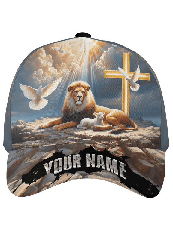 Personalized Name Jesus God Christian Classic Baseball Cap One Size Multicolor