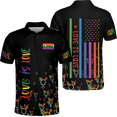 thumbnail image 1 of Lotusprinthandmade Personalized Name LGBT Polo Shirt (Lightweight) S-5XL Multicolor, 1 of 5