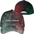 thumbnail image 1 of Lotusprinthandmade Personalized Name Mexico Eagle Classic Baseball Cap Multicolor, Mexican Cap, 1 of 7