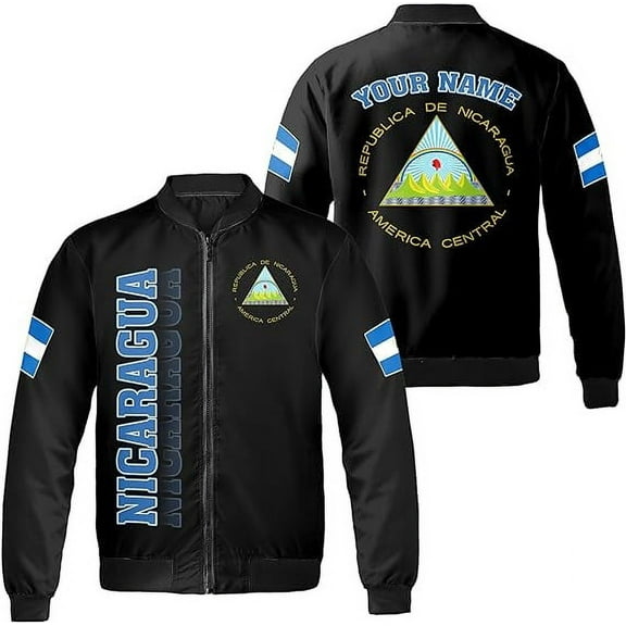 Lotusprinthandmade Personalized Name & Number Nicaragua Pride All-over Print Bomber Jacket S-5XL Multicolor