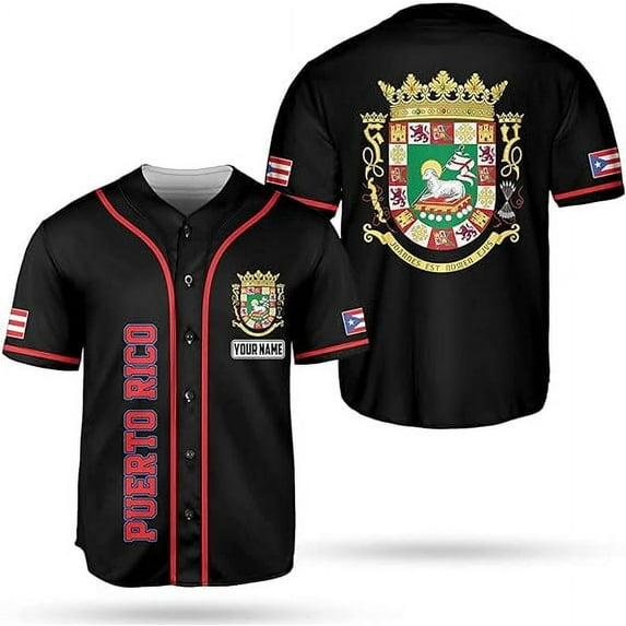 Lotusprinthandmade Personalized Name & Number Sports Puerto Rico Baseball Jersey XS-5XL Multicolor