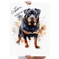 thumbnail image 1 of Lotusprinthandmade Personalized Name Rottweiler Gift for Dogs and Dog Lovers Watercolor style Poster 16" x 24", 1 of 5
