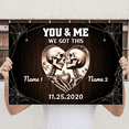 thumbnail image 1 of Lotusprinthandmade Personalized Name Skull Couple We're A Team I Choose You Poster 16" x 24", 1 of 5