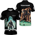 thumbnail image 1 of Lotusprinthandmade Personalized Name Team Funny Bigfoot Holding Billiard Balls Men Polo Shirt (Lightweight) S-5XL Multicolor (5XL), 1 of 7